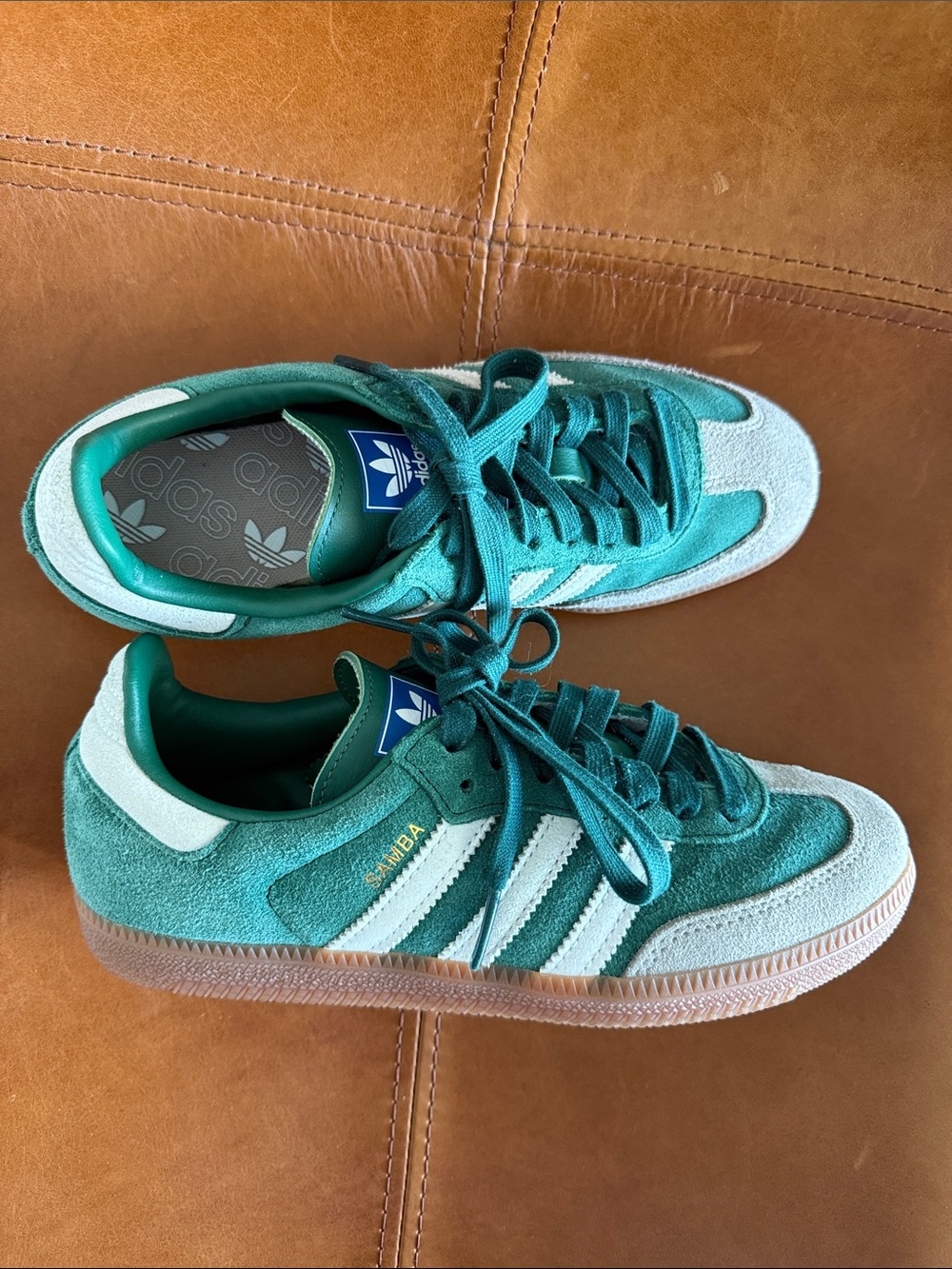 Adidas Samba OG sneakers in the "Collegiate Green" colorway Sz 5.5 - Picture 7 of 11